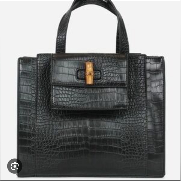 Fawn Design Handbags - NWOT Fawn Medium Carryall Puse In Black Croc